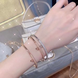 coach Signature Pave Bar Hinged Bangle silver color